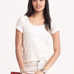 Banana Republic Heritage Cream Blouse in Sz M